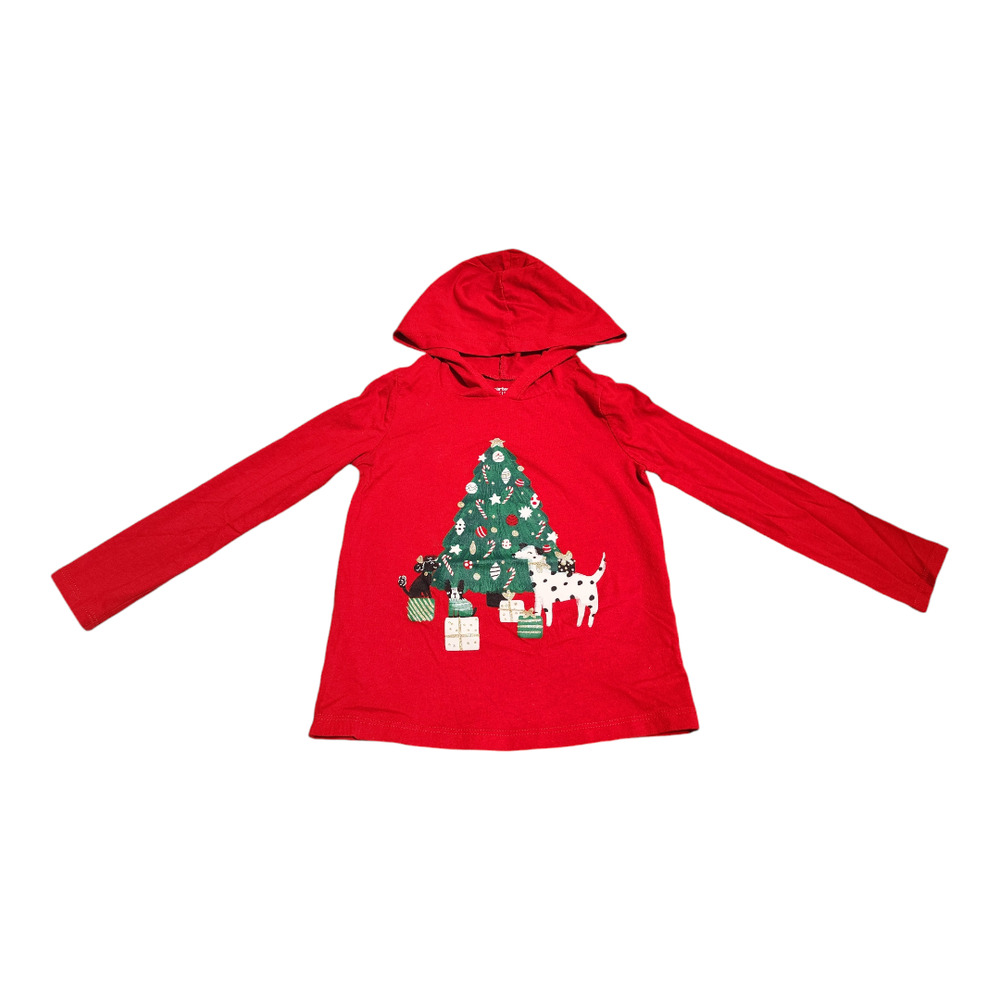 Carter's Kid Girl Christmas Holiday Long Sleeve Shirt w/Hood 55